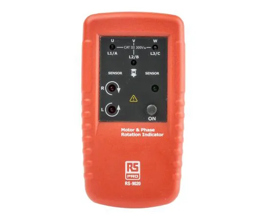63-6880-62 RS PRO RS9020 Phase Rotation Tester, CAT III 300 V, 400Hz Max, 400V ac Max 123-1932