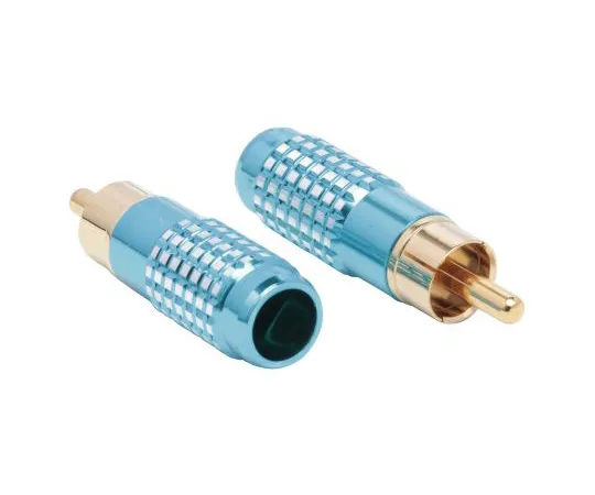 63-6637-29 RS PRO Blue Cable Mount RCA Plug, Gold 411-009