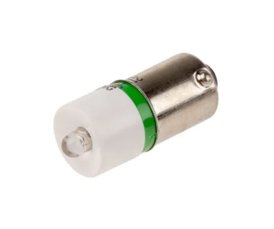 63-6586-81 LED Reflector Bulb, BA9s, Green, Single Chip, 10mm dia., 48V ac/dc 210-642