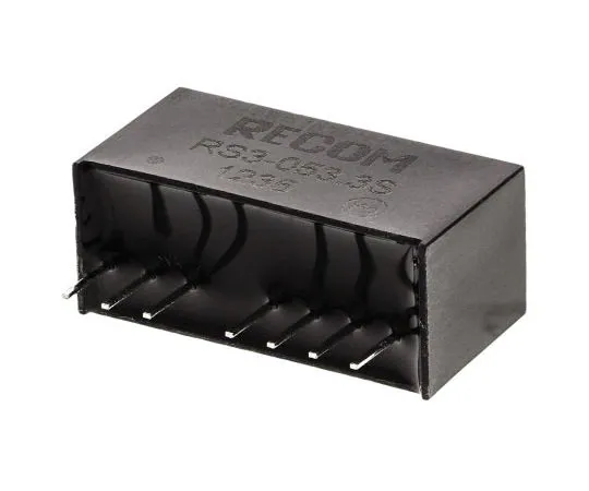 63-7349-86 Recom RS3 3W Isolated DC-DC Converter Through Hole, Voltage in 4.5 → 9 V dc, Voltage out 3.3V dc RS3-053.3S