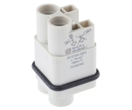63-6707-75 Connector Housing Han Q Series Male 3 Pole 40 A 830 V 09120022652