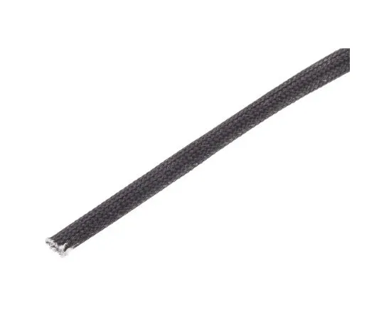 63-6631-34 RS PRO Braided Acrylic Fibreglass Black Cable Sleeve, 2mm Diameter, 5m Length 398-751