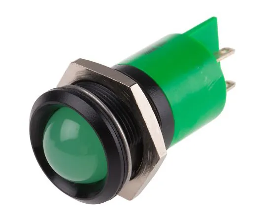 63-6584-12 RS PRO Green Indicator, 230 V ac, 22mm Mounting Hole Size, Tab Termination, IP67 207-242