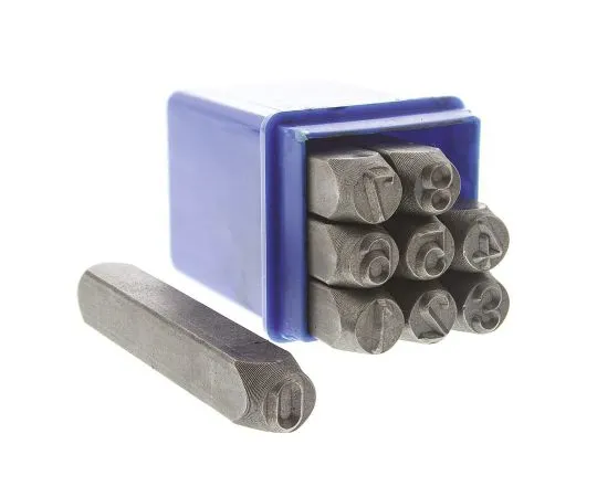 63-6605-12 RS PRO 8mm x 9 Piece Engraving Punch Set, (0 → 9) 251-794