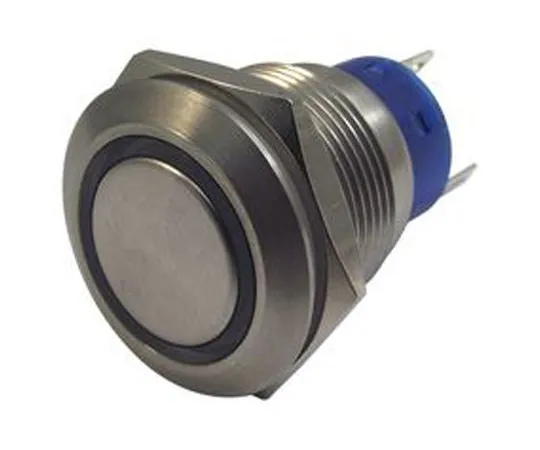 63-6777-86 RS PRO Double Pole Double Throw (DPDT) Momentary Blue LED Push Button Switch, IP67, 19.2 (Dia.)mm, Panel Mount, 250V ac 111-5801