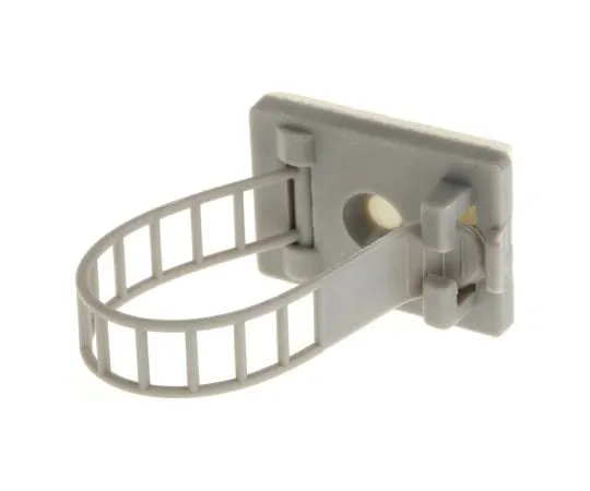 63-6634-57 RS PRO Cable Clip Grey Self Adhesive Nylon Adjustable Clamp, 17mm Max. Bundle 404-455