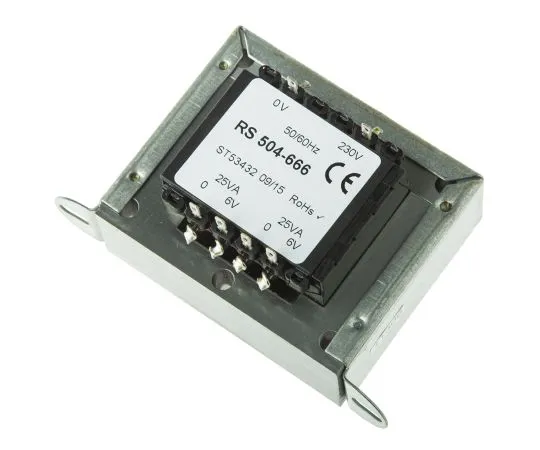63-6680-67 RS PRO 50VA 2 Output Chassis Mounting Transformer, 6V ac 504-666