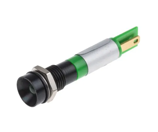 63-6588-28 RS PRO Green Indicator, 12 V, 8mm Mounting Hole Size, Solder Tab Termination, IP67 212-531