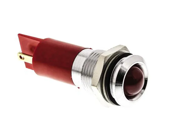 63-6581-93 RS PRO Red Indicator, 110 V ac, 14mm Mounting Hole Size, Solder Tab Termination, IP67 204-495