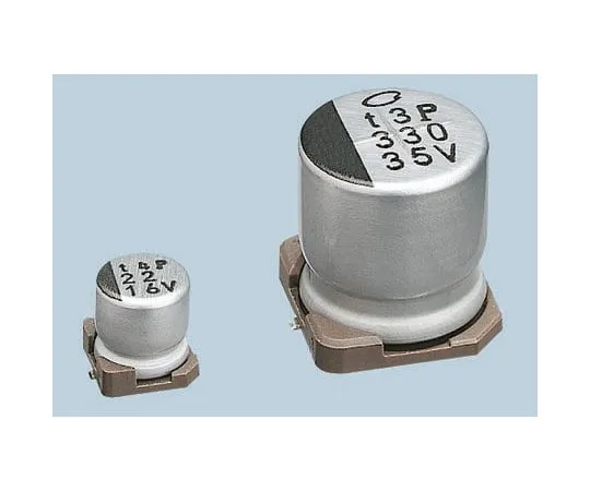 63-7338-67 Nichicon 100μF 35V dc Aluminium Electrolytic Capacitor, Surface Mount 6.3 (Dia.) x 7.7mm +85°C 6.3mm 2.2mm UUR1V101MCL6GS
