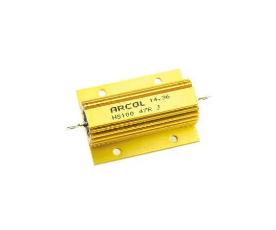 63-7351-51 Arcol HS100 Series Aluminium Ho***d Axial Wire Wound Panel Mount Resistor, 47Ω ±5% 100W HS100 47R J
