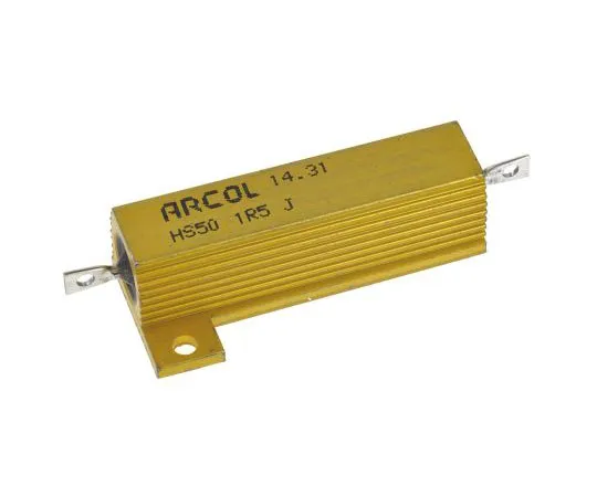 63-7349-55 Arcol HS50 Series Aluminium Ho***d Axial Wire Wound Panel Mount Resistor, 1.5Ω ±5% 50W HS50 1R5 J