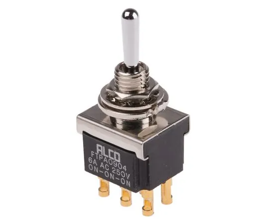 63-6621-86 Toggle Switch On-On-On DPDT Panel Mount 4A @ 30 V dc FTPA0904