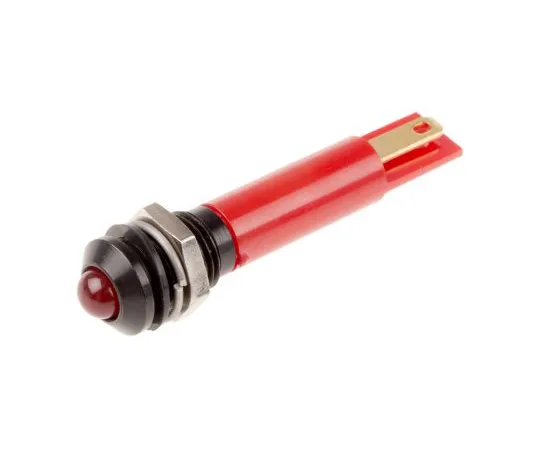 63-6586-66 RS PRO Red Indicator, 110 V ac, 8mm Mounting Hole Size, Solder Tab Termination 210-507