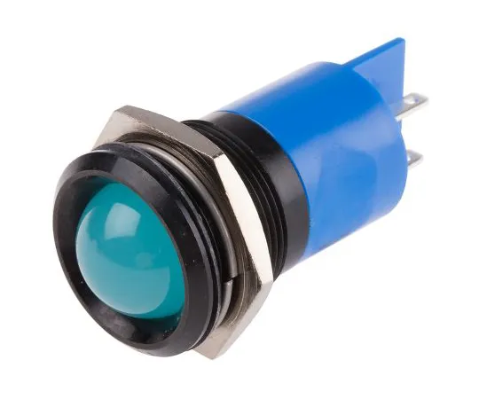 63-6583-43 RS PRO Blue Indicator, 24 V dc, 22mm Mounting Hole Size, Solder Tab Termination 206-671