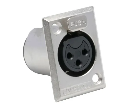 63-6652-25 Nexans Panel Mount XLR Connector, Vertical, Female, 133 V, Tin Plating 453-375