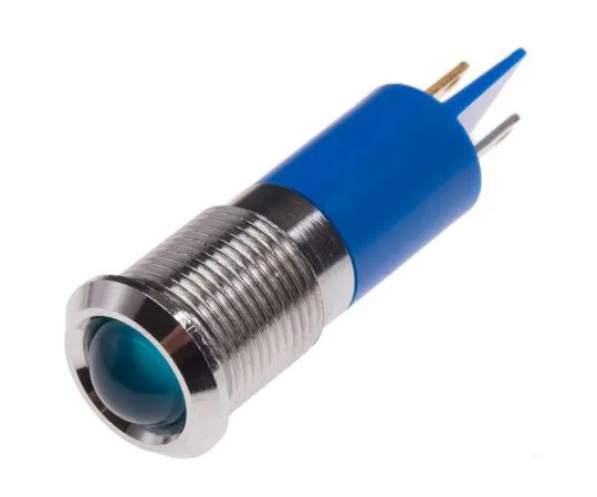 63-6581-83 RS PRO Blue neon Indicator, 110 V ac, 14.5mm Mounting Hole Size, Solder Tab Termination, IP40 204-366