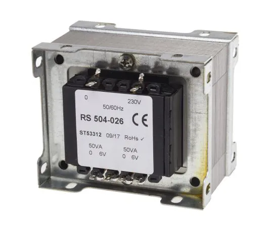 63-6679-86 RS PRO 100VA 2 Output Chassis Mounting Transformer, 6V ac 504-026