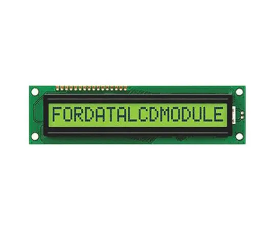 63-6980-82 Fordata FC1601B00-FHYYBW-51LE FC Alphanumeric LCD Alphanumeric Display, Green, Yellow on Yellow-Green, 1 Row by 16 FC1601B00-FHYYBW-51SE