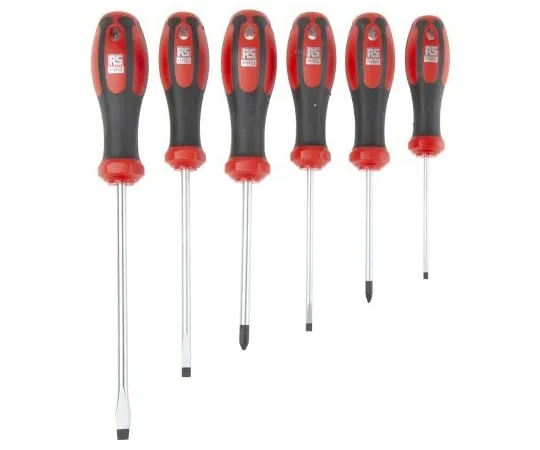 63-6979-25 RS Pro Standard Pozidriv, Slotted Screwdriver Set 6 Piece 125-3102