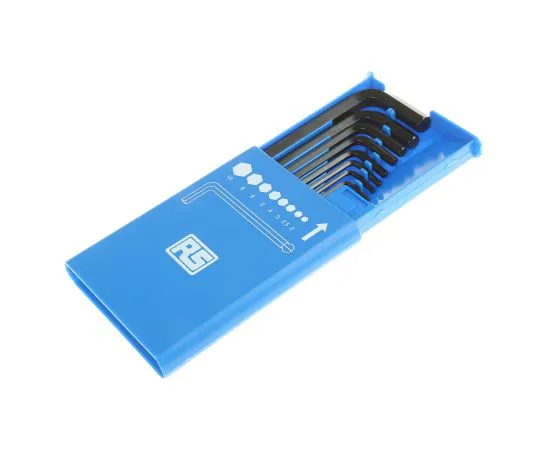 63-6699-12 RS PRO 8 pieces Hex Key Set, L Shape 2mm Ball End 537-833