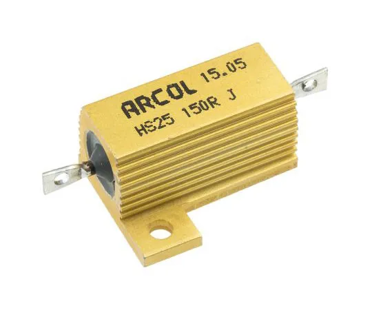 63-7349-47 Arcol HS25 Series Aluminium Ho***d Axial Wire Wound Panel Mount Resistor, 150Ω ±5% 25W HS25 150R J