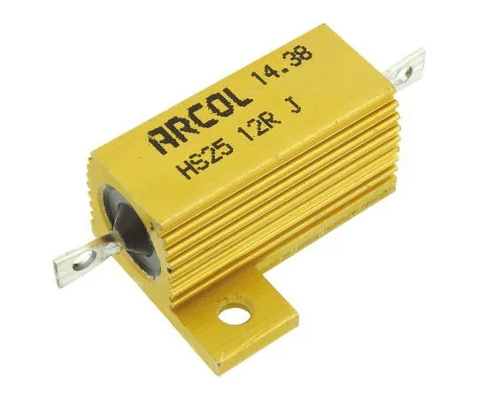 63-7349-41 Arcol HS25 Series Aluminium Ho***d Axial Wire Wound Panel Mount Resistor, 12Ω ±5% 25W HS25 12R J