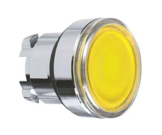 63-7038-67 Schneider Electric Harmony XB4 Series, Yellow Push Button Head, Spring Return, 22mm Cutout ZB4BW383