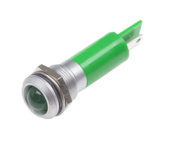 63-6585-91 RS PRO Green Indicator, 230 V ac, 12mm Mounting Hole Size, Tab Termination, IP67 209-563