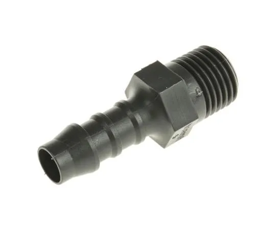 63-6729-29 Straight Male Hose Coupling 1/4in Adaptor, 1/4 in BSP Male, Nylon 795-146