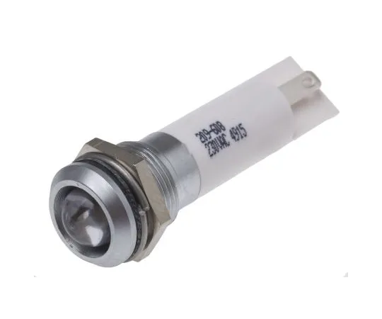 63-6585-95 RS PRO White Indicator, 230 V ac, 12mm Mounting Hole Size, Tab Termination, IP67 209-608