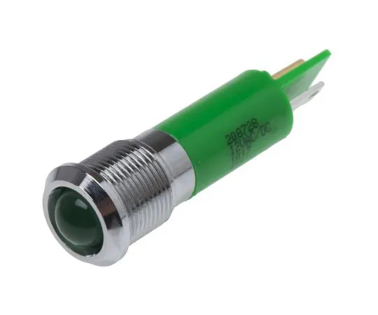 63-6585-32 RS PRO Green Indicator, 12 V, 12mm Mounting Hole Size, Solder Tab Termination, IP67 208-728