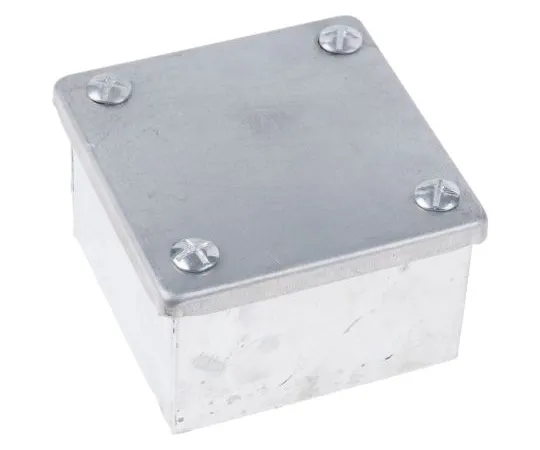 63-6706-68 RS PRO Steel Galvanised Adaptable Box, 8 Knockouts 75mm x 75 mm x 50mm 20/25mm Knockout Size 563-898
