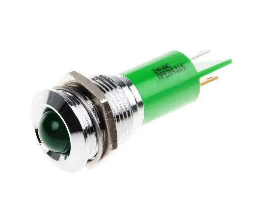 63-6584-58 RS PRO Green Indicator, 24 V ac/dc, 16mm Mounting Hole Size, Solder Tab Termination 207-955