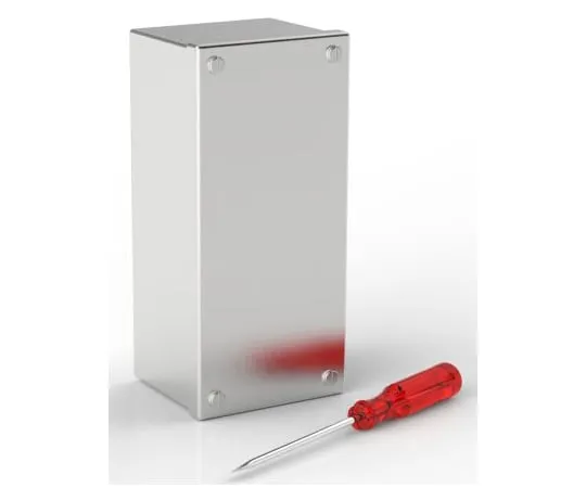 63-6814-01 RS PRO 304 Stainless Steel Satin Adaptable Enclosure Box, 0 Knockouts 220mm x 100 mm x 85mm 121-9695