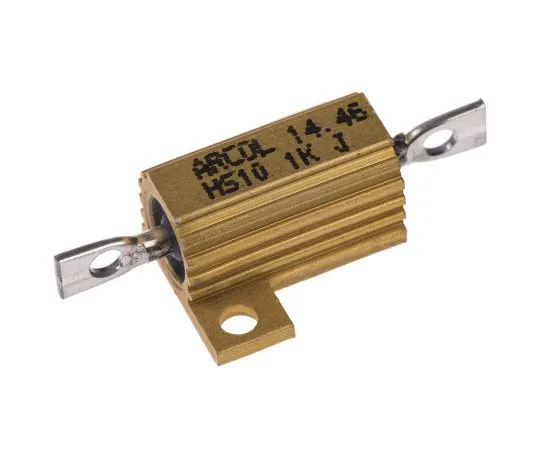 63-7349-17 Arcol HS10 Series Aluminium Ho***d Axial Wire Wound Panel Mount Resistor, 1kΩ ±5% 10W HS10 1K J