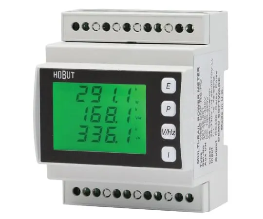 63-6967-28 HOBUT M880-DMF LCD Digital Power Meter, 45.5mm x 72mm, 16-Digits, 1, 3 Phase M880-DMF-RS-PO