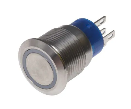 63-6777-77 RS PRO Single Pole Double Throw (SPDT) Latching White LED Push Button Switch, IP67, 19.2 (Dia.)mm, Panel Mount, 250V ac 111-5792