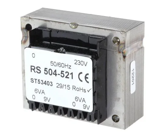 63-6680-42 9V ac 2 Output Through Hole PCB Transformer, 12VA 504-521