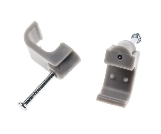 63-6599-78 RS PRO Cable Clip Grey Nail PE Rectangular Cable Clip 233-641