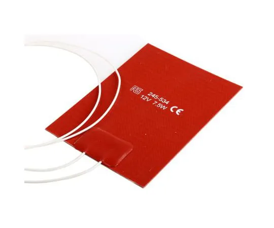 63-6602-97 RS PRO Silicone Heater Mat, 7.5 W, 75 x 100mm, 12 V dc 245-534