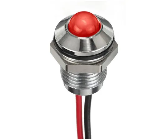 63-7027-29 RS PRO Red Indicator, 12 V dc, 8mm Mounting Hole Size, Lead Wires Termination, IP67 132-9103