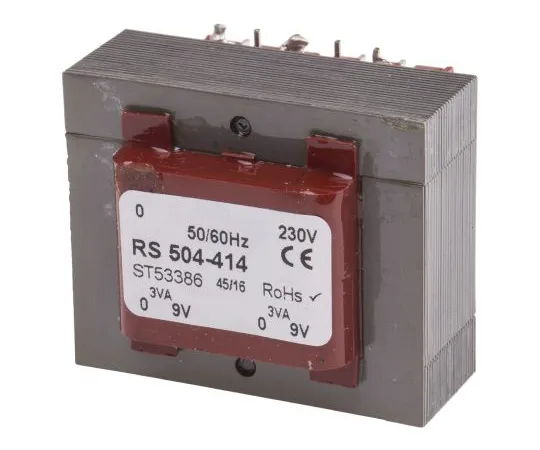 63-6680-33 9V ac 2 Output Through Hole PCB Transformer, 6VA 504-414