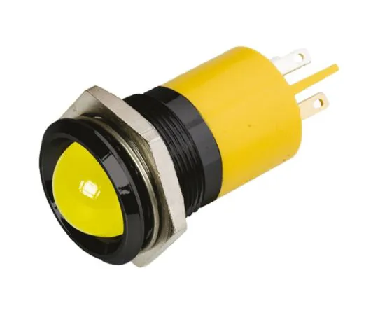 63-6582-30 RS PRO Yellow Indicator, 24 V dc, 22mm Mounting Hole Size, Solder Tab Termination 205-000