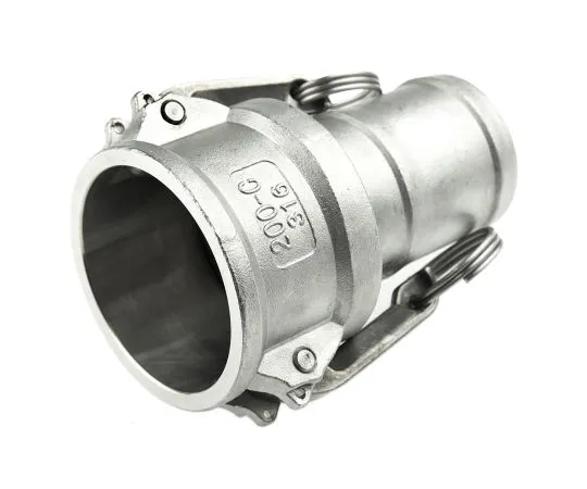 63-6616-61 Straight Male Hose Coupling 2in Part C Cam & Groove Coupler, Stainless Steel 307-235