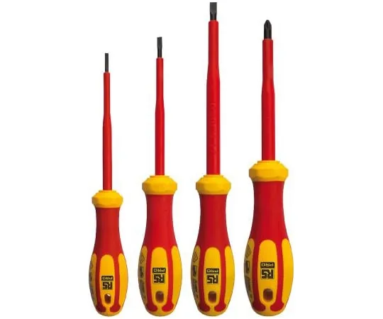 63-6979-16 RS Pro VDE Pozidriv, Slotted Screwdriver Set 4 Piece 125-3093