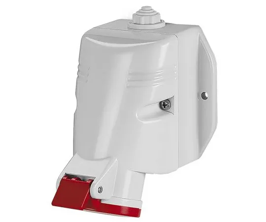 63-6988-73 RS PRO IP44 Red Wall Mount 3P+N+E Industrial Power Socket, Rated At 63A, 415 V 125-4478