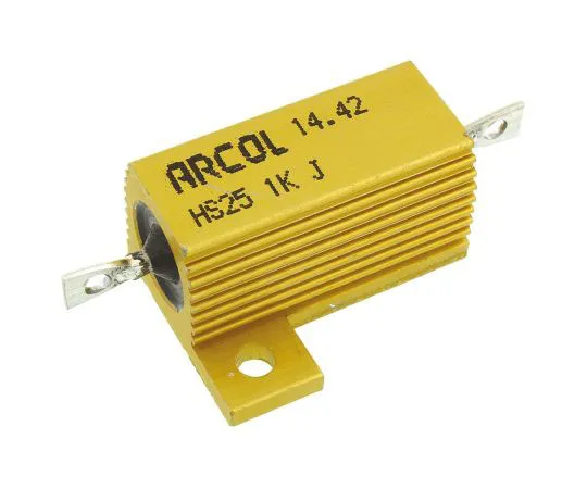 63-7348-89 Arcol HS25 Series Aluminium Ho***d Axial Wire Wound Panel Mount Resistor, 1kΩ ±5% 25W HS25 1K J