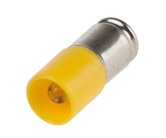 63-6586-38 LED Reflector Bulb, Midget Groove, Yellow, Single Chip, 6.1mm dia., 48V ac/dc 210-119