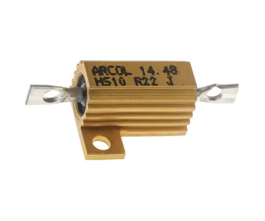 63-7349-18 Arcol HS10 Series Aluminium Ho***d Axial Wire Wound Panel Mount Resistor, 220mΩ ±5% 10W HS10 R22 J